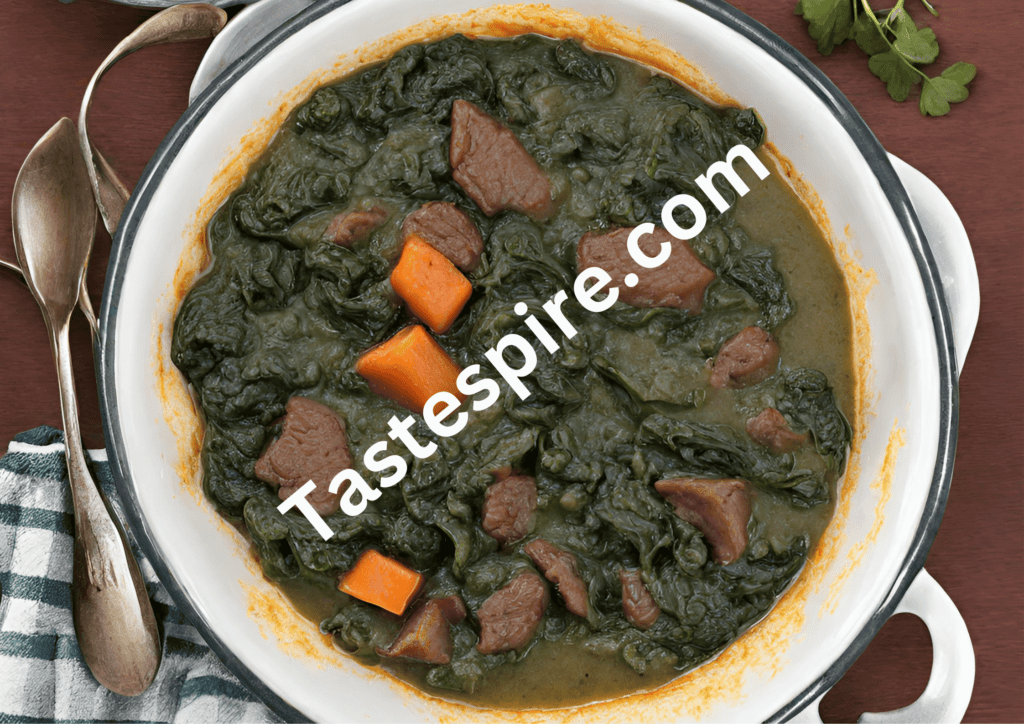 Creamed Spinach with Beef Stew