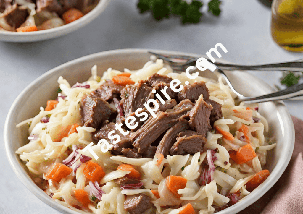 Coleslaw with Beef Stew