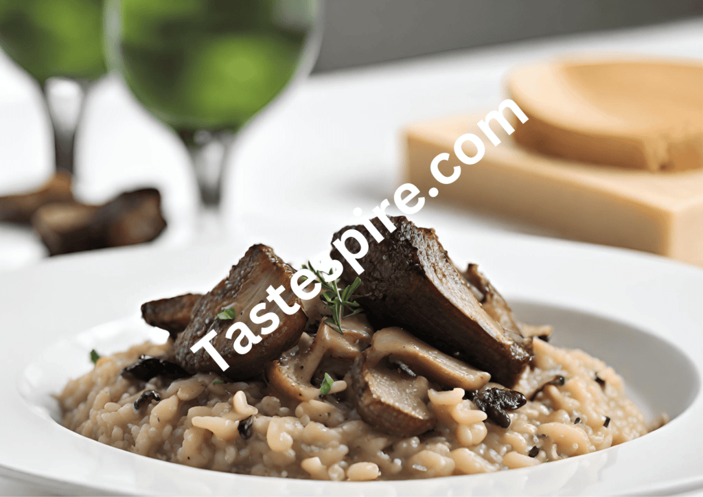 Wild Mushroom Risotto with Beef Short Ribs