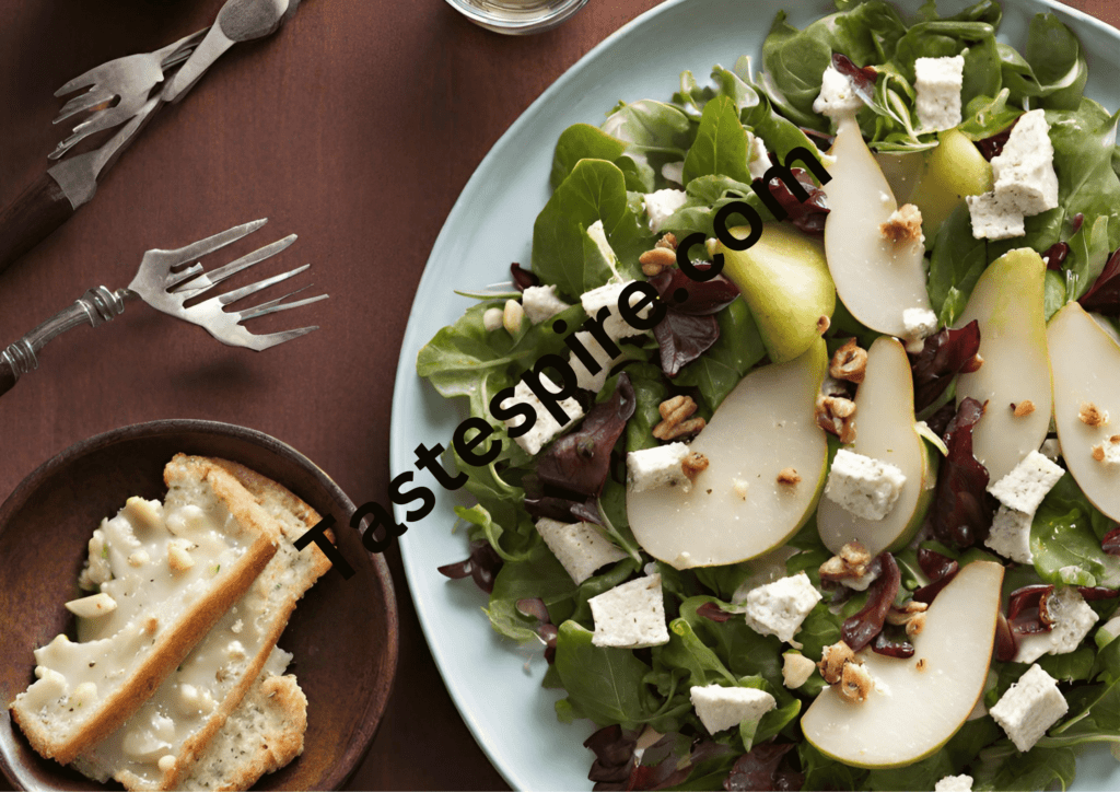 Gorgonzola and Pear Salad with Focaccia