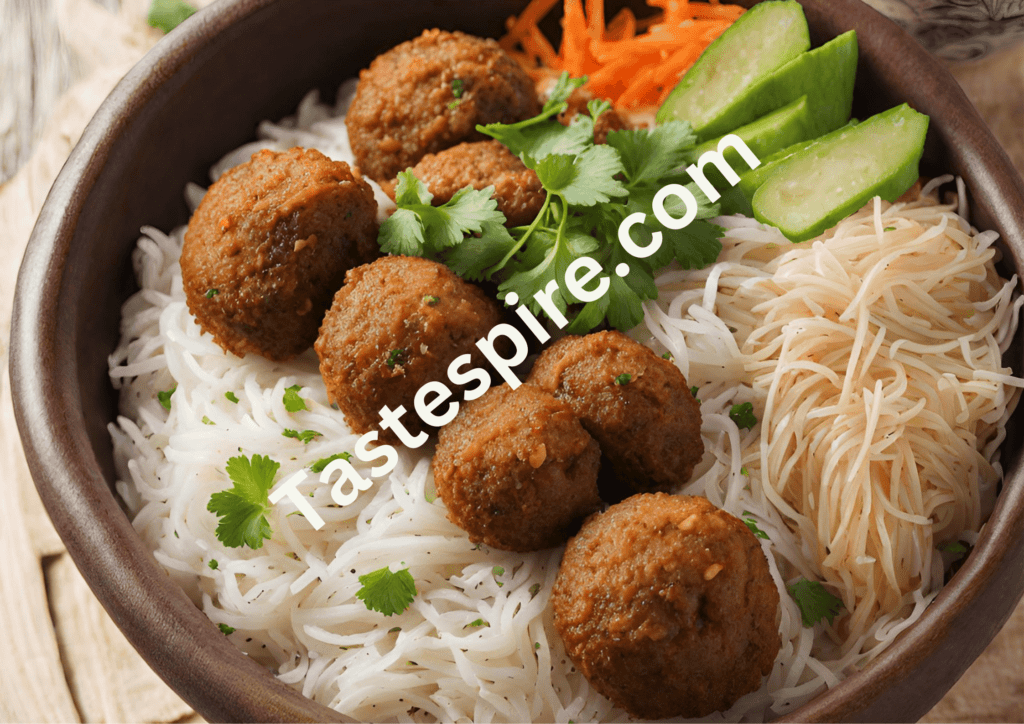Vermicelli Rice with Falafel