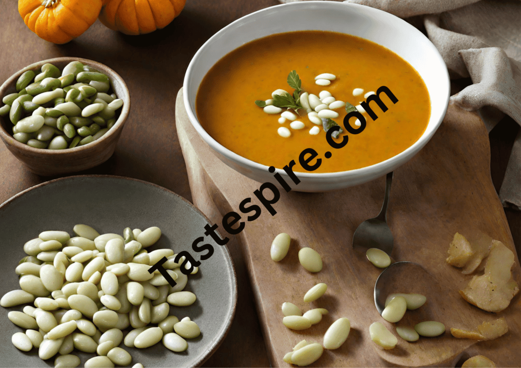 Roasted Butternut Squash Soup with Lima Beans