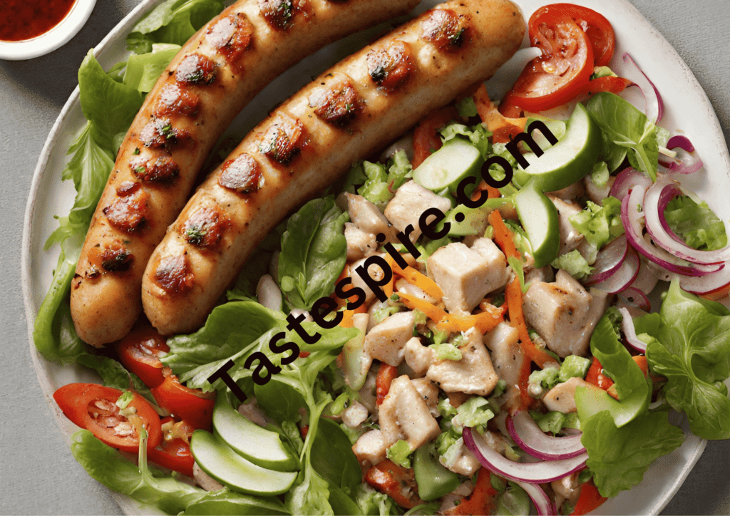 Chicken Sausage with Stir-Fry Salad