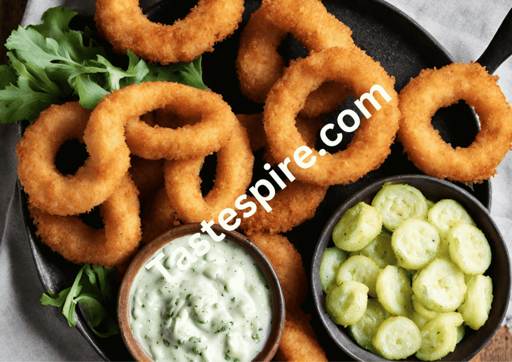 Cheesy Zucchini Tots with Onion Rings
