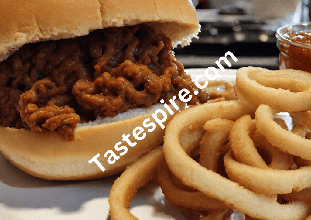 Sloppy Joes with Onion Rings