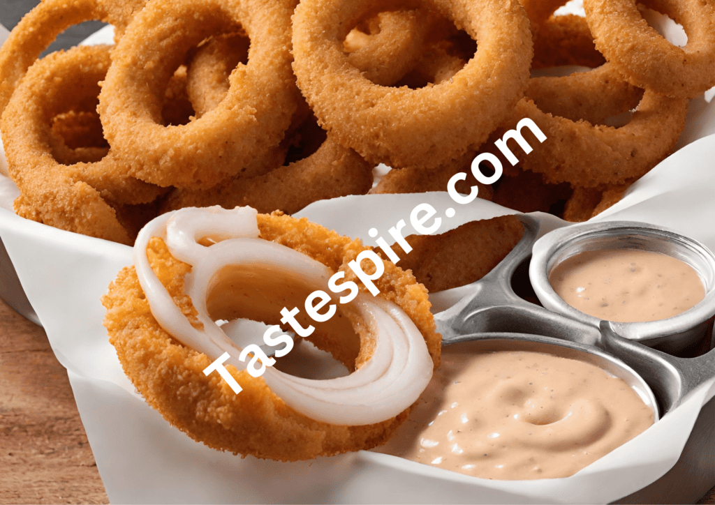 Chipotle Ranch with onion rings