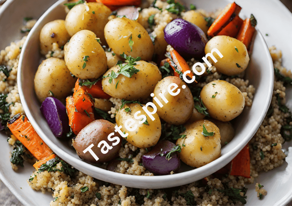Quinoa and Roasted Vegetable Medley with Baby Potatoes
