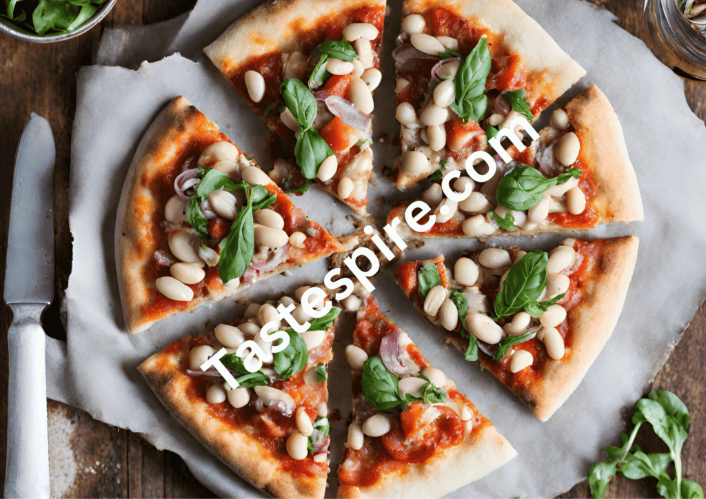 Tuscan White Bean Salad with pizza
