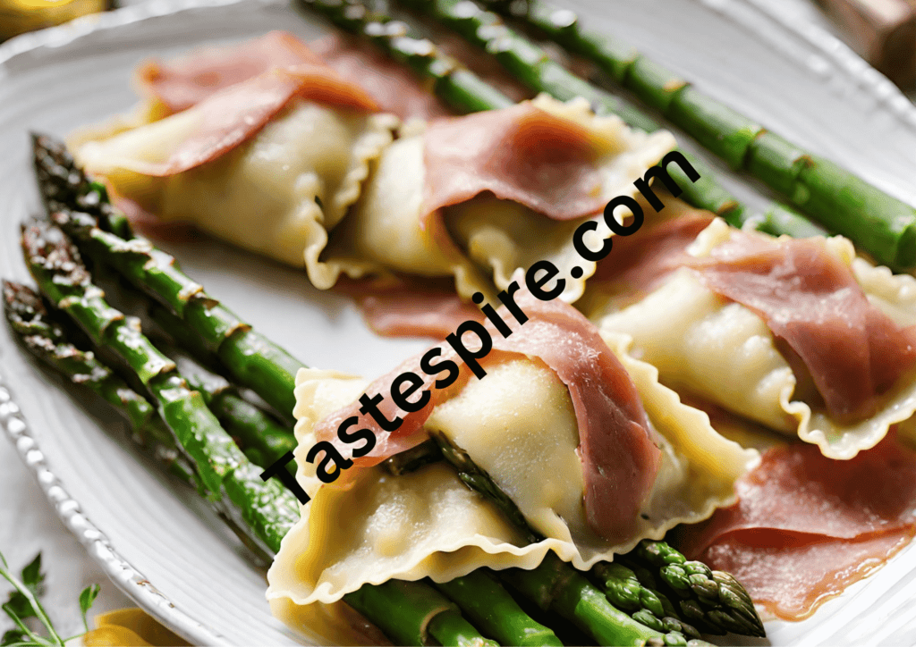 Ravioli with Asparagus Wrapped In Prosciutto