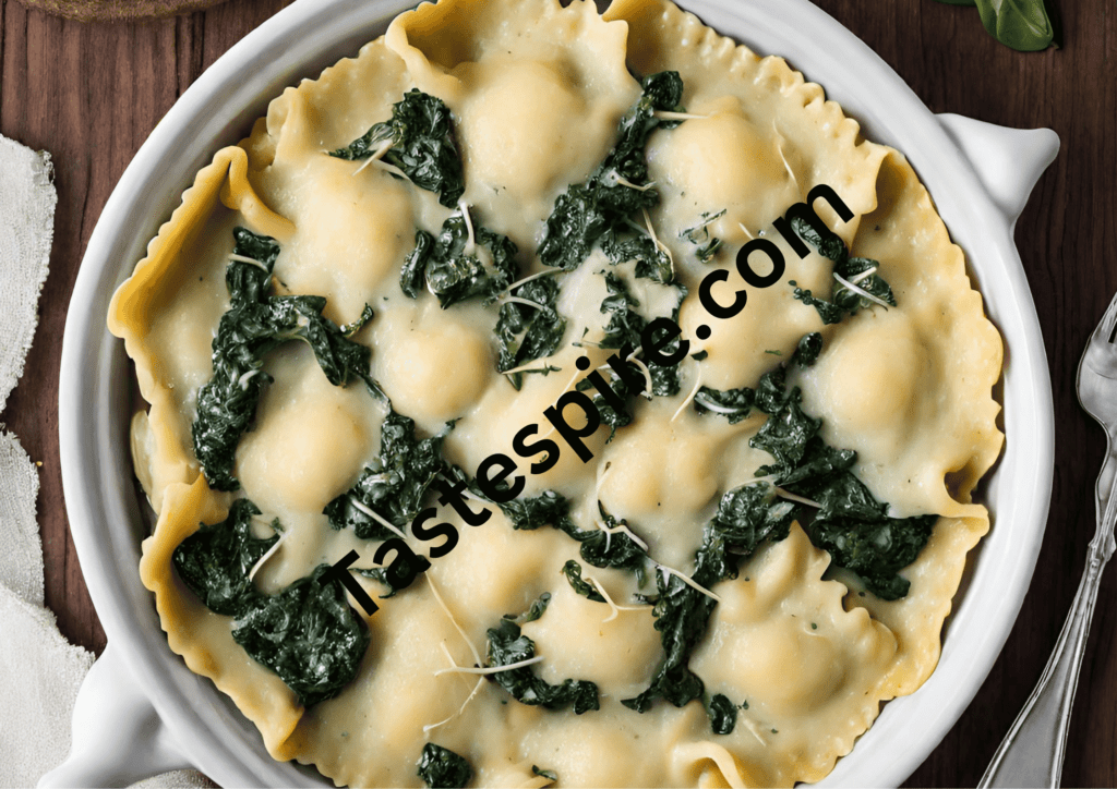 Ravioli with Spinach and Artichoke Dip