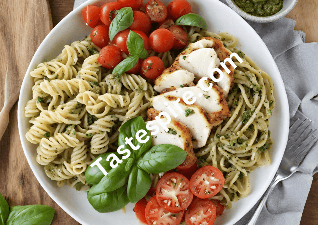 Chicken Caprese with Pesto Pasta Salad